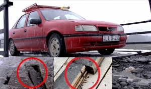 ჯოყოლო &ndash; დუმასტურის ხიდი, რომლის მშენებლობაც ახლა დასრულდა, უკვე დაზიანებულია