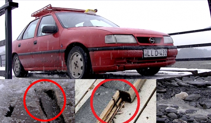 ჯოყოლო &ndash; დუმასტურის ხიდი, რომლის მშენებლობაც ახლა დასრულდა, უკვე დაზიანებულია